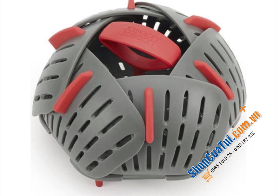 Xửng hấp joseph joseph Blooom màu xám/ đỏ.