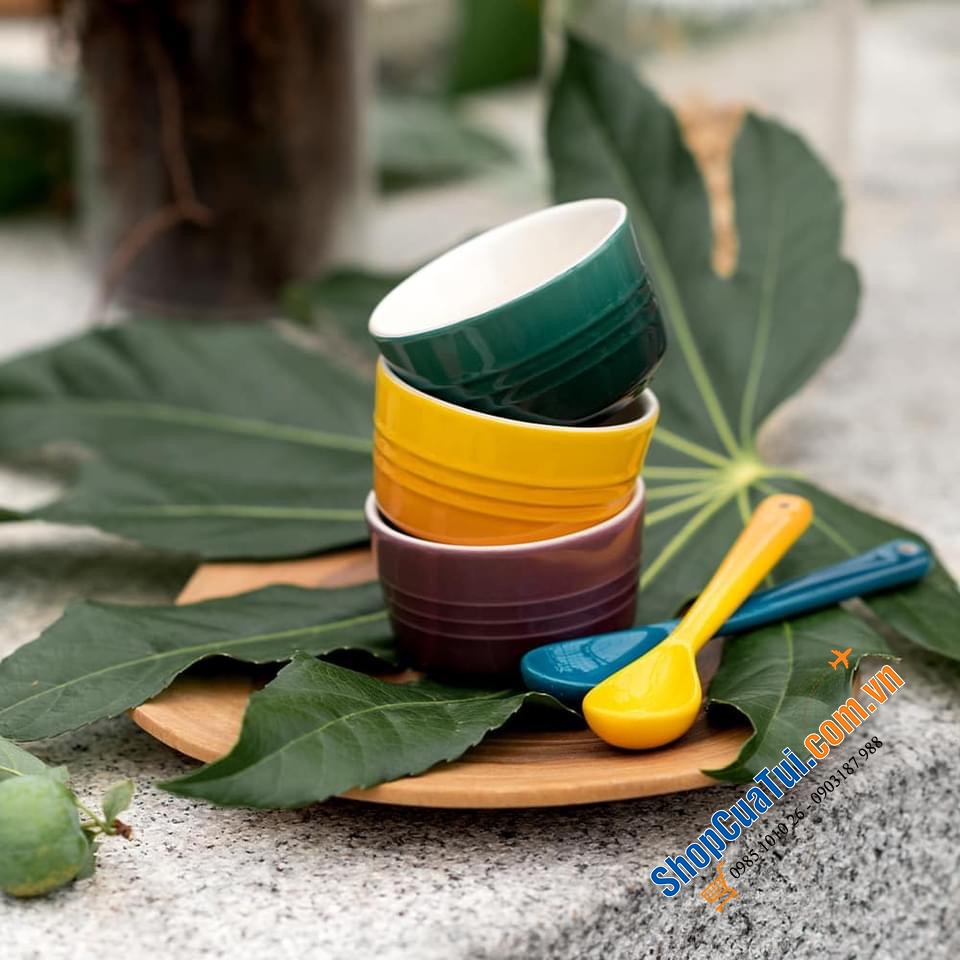 SET 4 THÌA SỨ LE CREUSET BOTANIQUE.