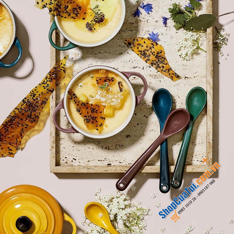 SET 4 THÌA SỨ LE CREUSET BOTANIQUE.