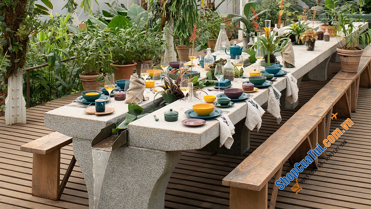 SET 4 THÌA SỨ LE CREUSET BOTANIQUE.