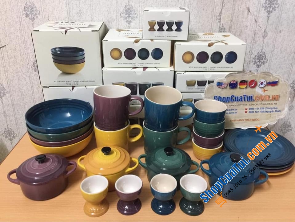 SET 4 THÌA SỨ LE CREUSET BOTANIQUE.