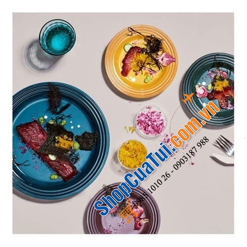 SET 4 ĐĨA LE CREUSET 17 CM - bộ sưu tập Botanique mới nhất mùa hè năm nay.