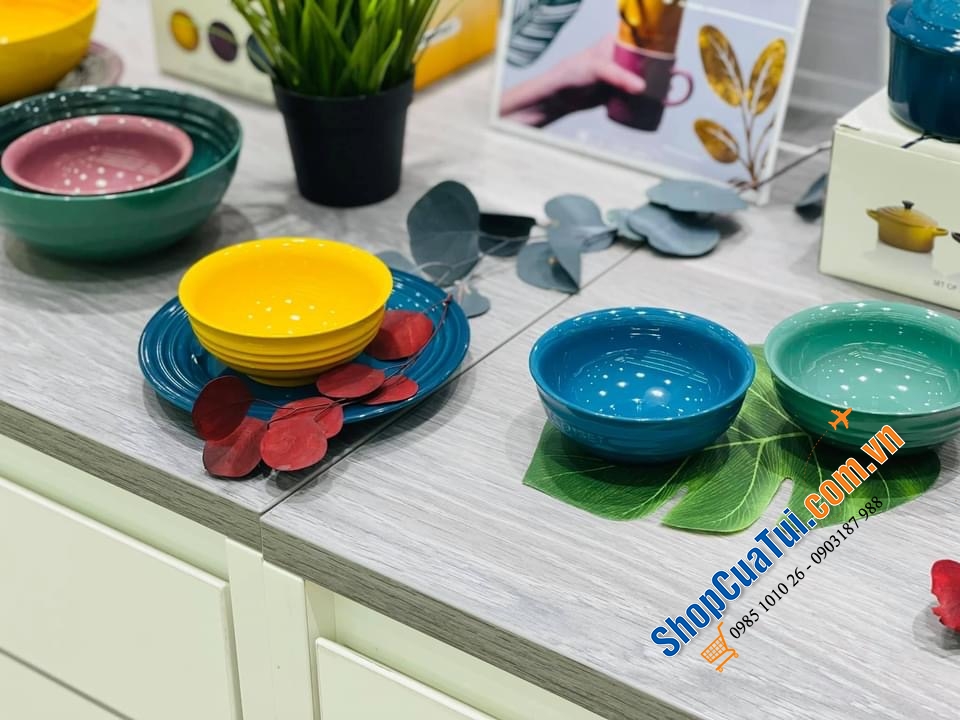 SET 4 ĐĨA LE CREUSET 17 CM - bộ sưu tập Botanique mới nhất mùa hè năm nay.