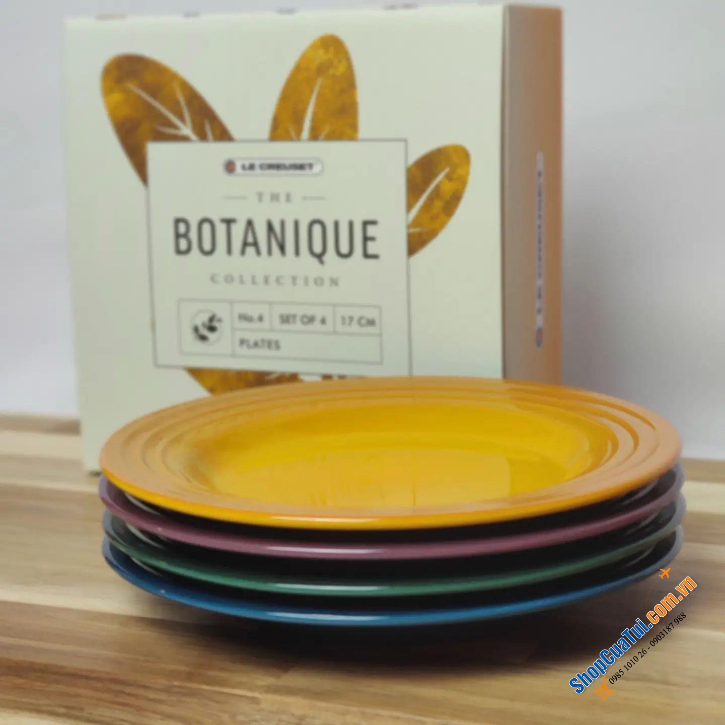 SET 4 ĐĨA LE CREUSET 17 CM - bộ sưu tập Botanique mới nhất mùa hè năm nay.