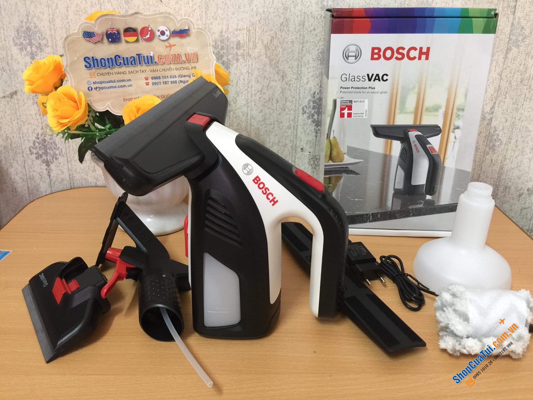 MÁY LAU KÍNH BOSCH – PHÙ HỢP ĐỂ LAU & HÚT SẠCH SẼ CÁC VẾT BỤI BẨN TRÊN CÁC MẶT KÍNH Ô TÔ; CÁC LOẠI CỬA KÍNH; TỦ KÍNH; CÁC LOẠI GƯƠNG; CÁC BỀ MẶT TỦ GỖ; NHỰA…SẠCH TRONG KHÔNG TÌ VẾT CHỈ TRONG 1 NỐT NHẠC.