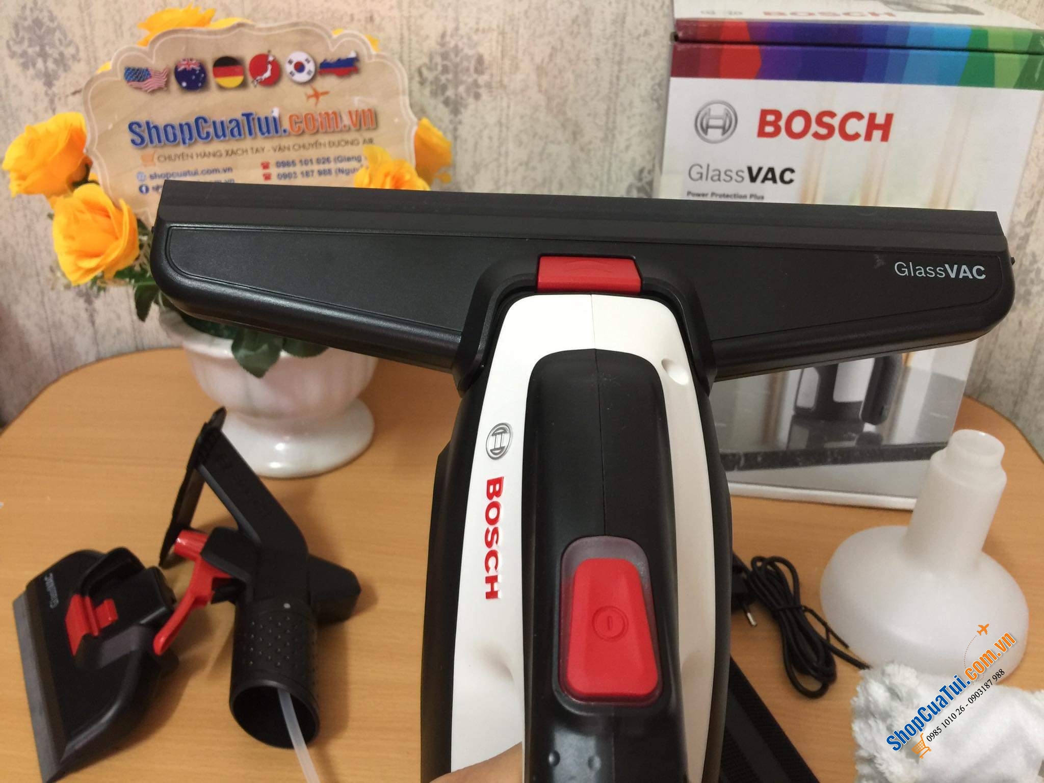 MÁY LAU KÍNH BOSCH – PHÙ HỢP ĐỂ LAU & HÚT SẠCH SẼ CÁC VẾT BỤI BẨN TRÊN CÁC MẶT KÍNH Ô TÔ; CÁC LOẠI CỬA KÍNH; TỦ KÍNH; CÁC LOẠI GƯƠNG; CÁC BỀ MẶT TỦ GỖ; NHỰA…SẠCH TRONG KHÔNG TÌ VẾT CHỈ TRONG 1 NỐT NHẠC.