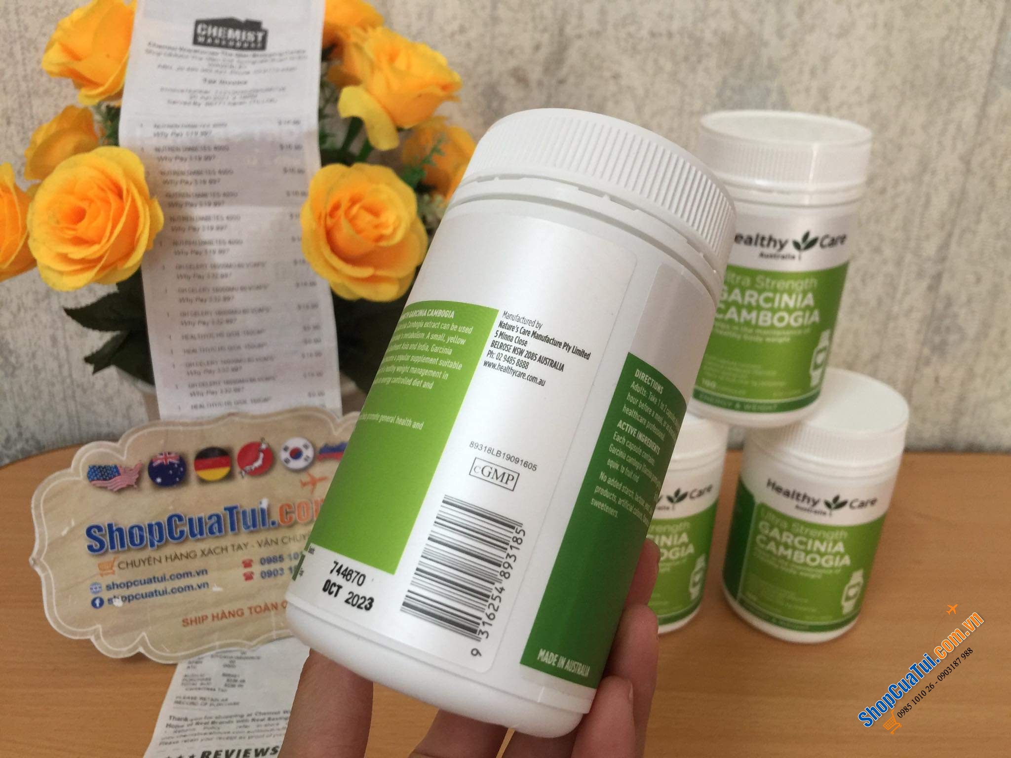 Viên uống giảm cân Healthy Care Garcinia Cambogia Ultra Strength 5000 100 Cápules ( mẫu mới)