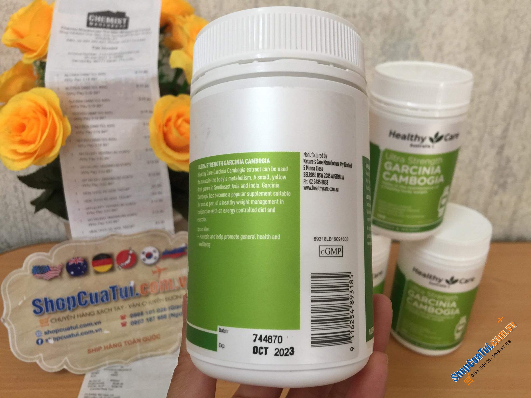 Viên uống giảm cân Healthy Care Garcinia Cambogia Ultra Strength 5000 100 Cápules ( mẫu mới)