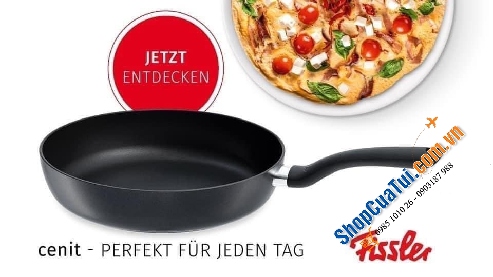 Set đôi Chảo rán Fissler Cenit Induktion 24 cm + 28 cm - Made in Italy