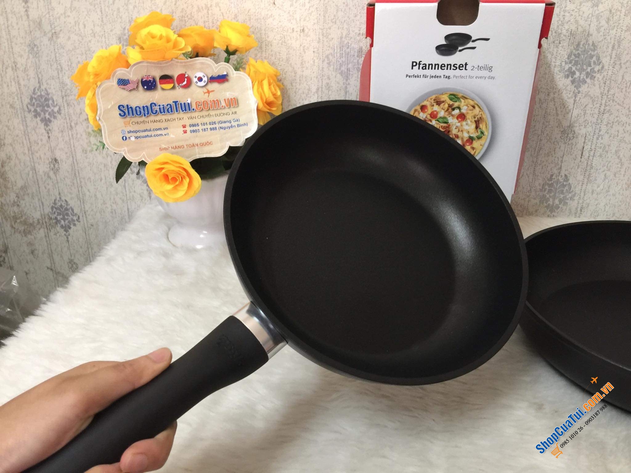 Set đôi Chảo rán Fissler Cenit Induktion 24 cm + 28 cm - Made in Italy