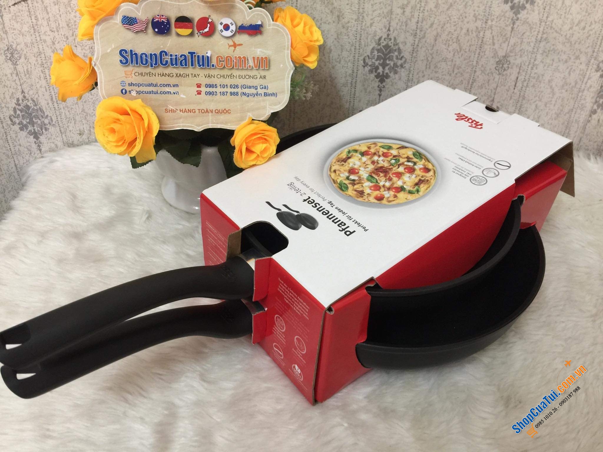 Set đôi Chảo rán Fissler Cenit Induktion 24 cm + 28 cm - Made in Italy