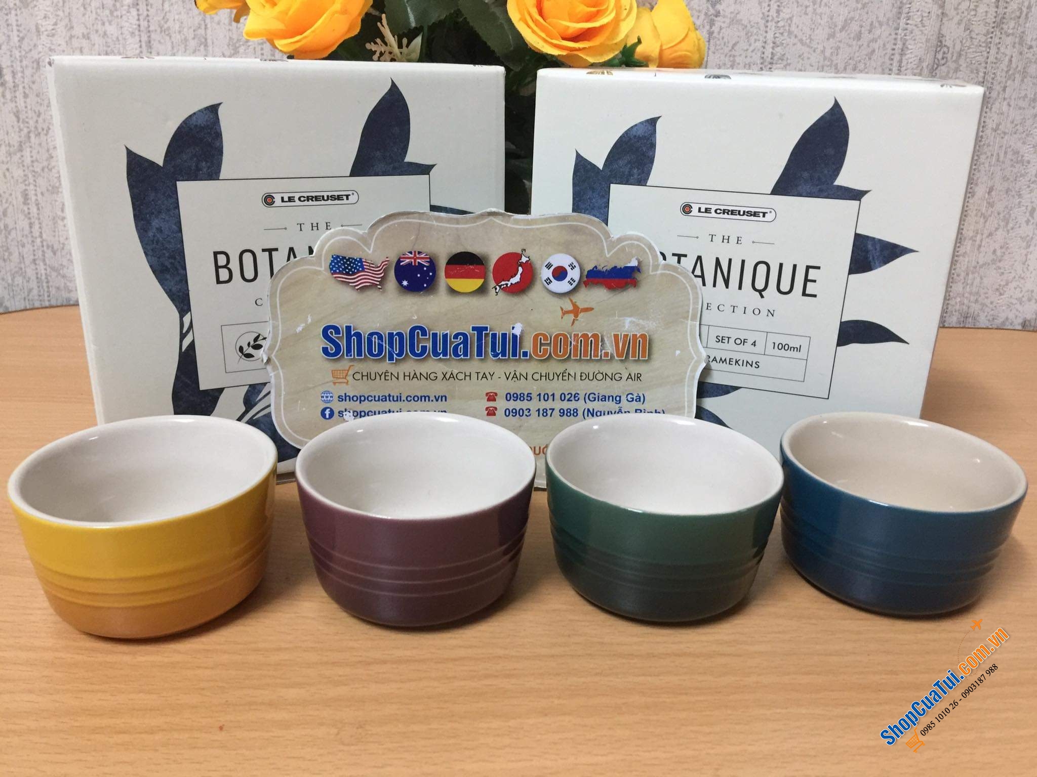 Set 4 Hũ Le creuset 100ml Botanique 8cm