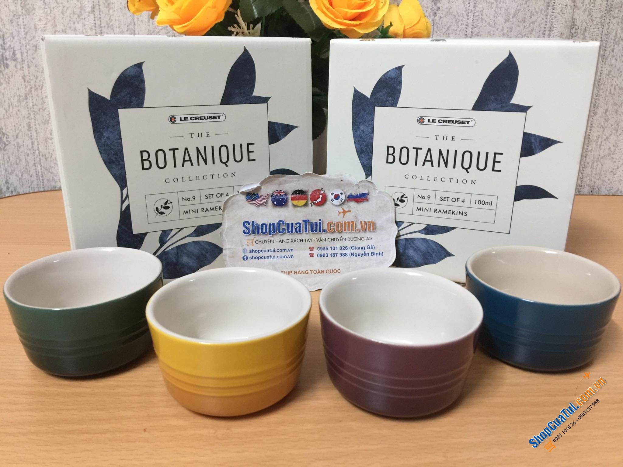 Set 4 Hũ Le creuset 100ml Botanique 8cm
