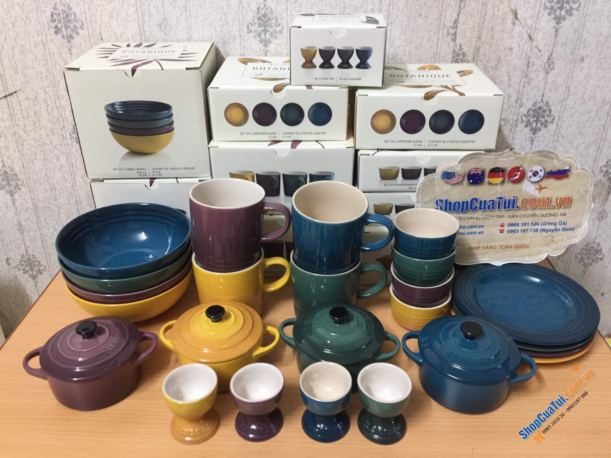 Set 4 Hũ Le creuset 100ml Botanique 8cm