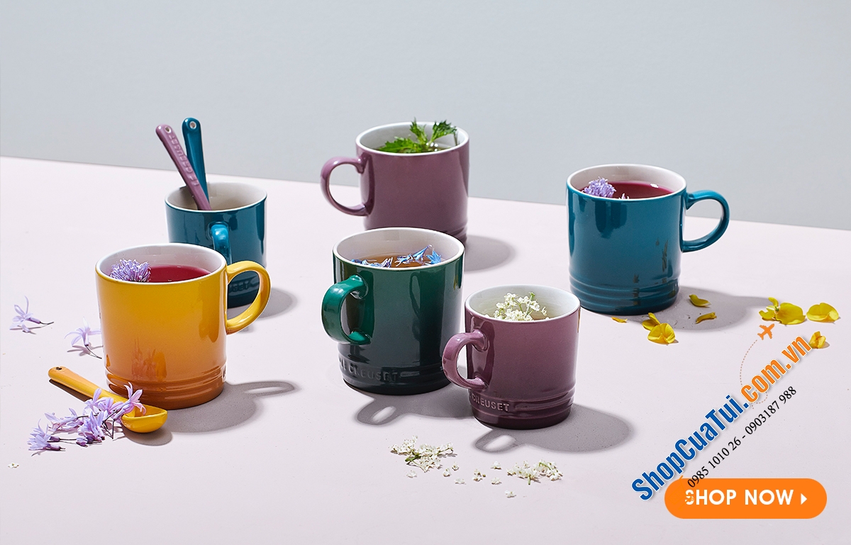 SET 4 CỐC LE CREUSET KÈM HỘP BOTANIQUE  350ml - MUA AUTH TẠI ĐỨC ĐỦ BILL