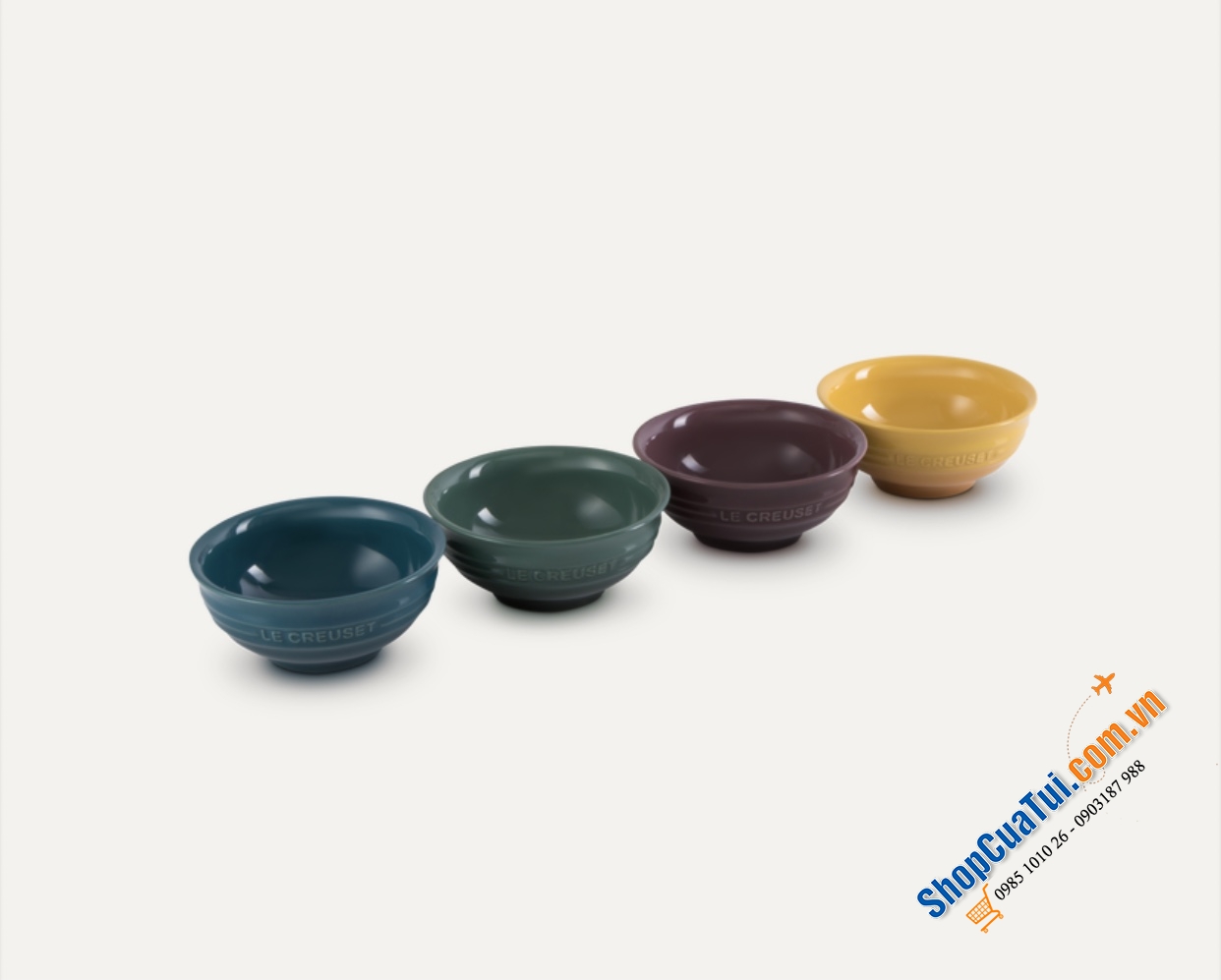 SET 4 BÁT LE CREUSET 10 CM KÈM HỘP BOTANIQUE - MUA AUTH TẠI ĐỨC ĐỦ BILL
