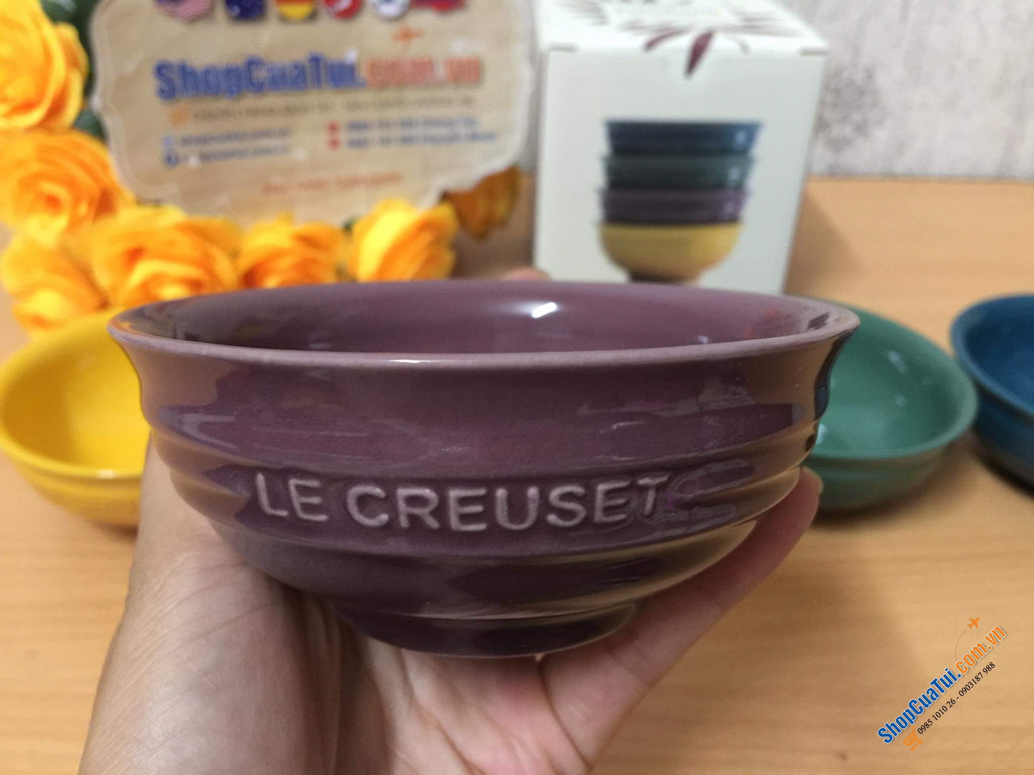 SET 4 BÁT LE CREUSET 10 CM KÈM HỘP BOTANIQUE - MUA AUTH TẠI ĐỨC ĐỦ BILL