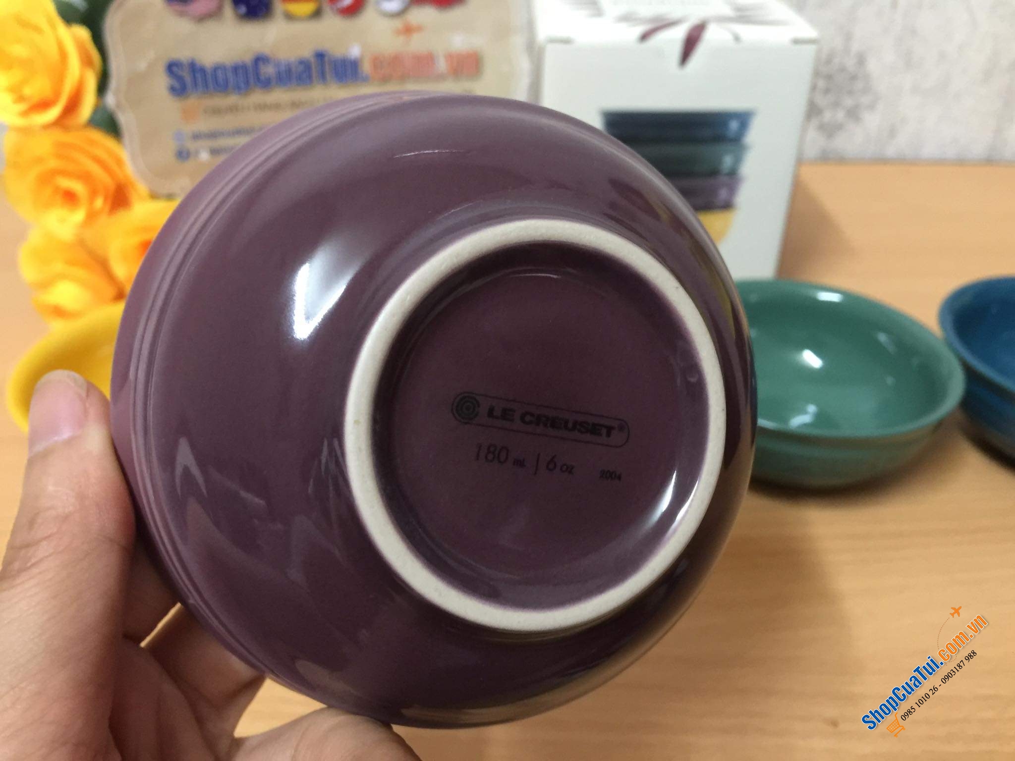 SET 4 BÁT LE CREUSET 10 CM KÈM HỘP BOTANIQUE - MUA AUTH TẠI ĐỨC ĐỦ BILL