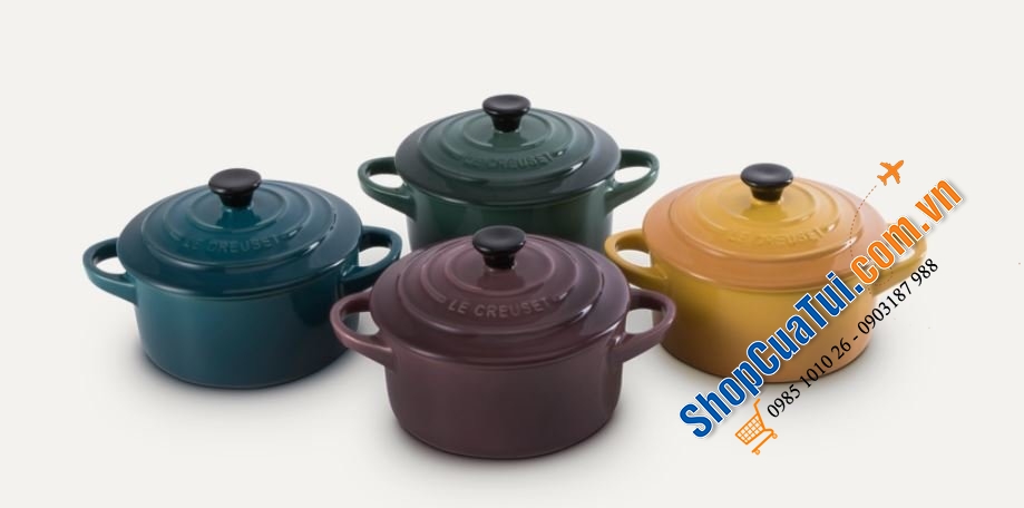 SET 4 NỒI LE CREUSET 10 CM KÈM HỘP BOTANIQUE - MUA AUTH TẠI ĐỨC ĐỦ BILL