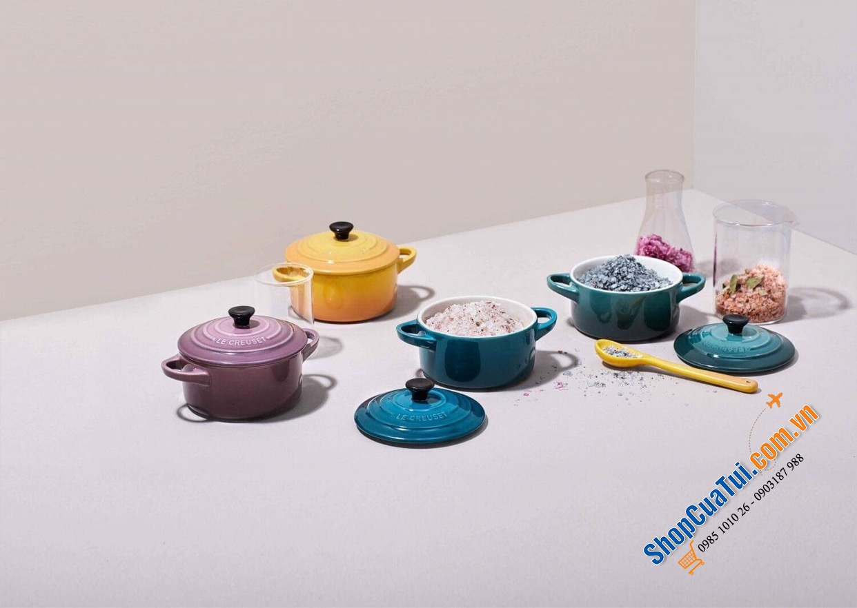 SET 4 NỒI LE CREUSET 10 CM KÈM HỘP BOTANIQUE - MUA AUTH TẠI ĐỨC ĐỦ BILL