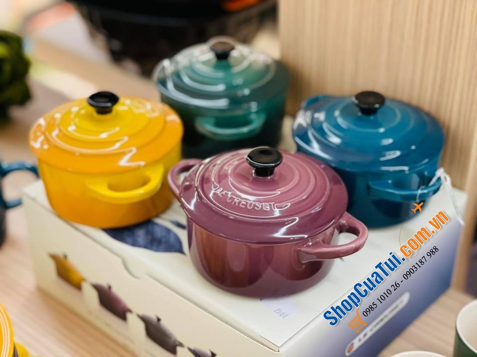SET 4 NỒI LE CREUSET 10 CM KÈM HỘP BOTANIQUE - MUA AUTH TẠI ĐỨC ĐỦ BILL