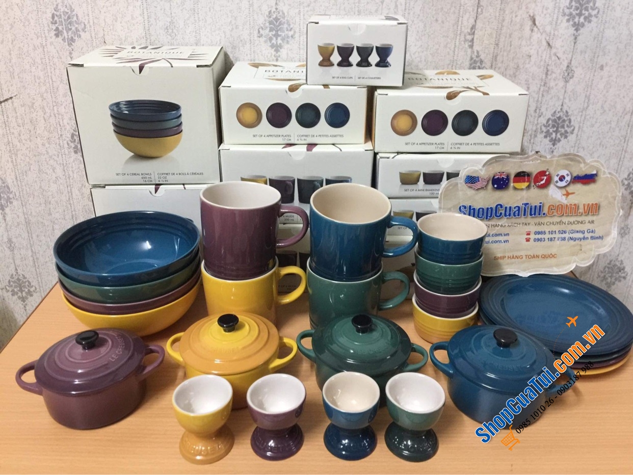 SET 4 NỒI LE CREUSET 10 CM KÈM HỘP BOTANIQUE - MUA AUTH TẠI ĐỨC ĐỦ BILL