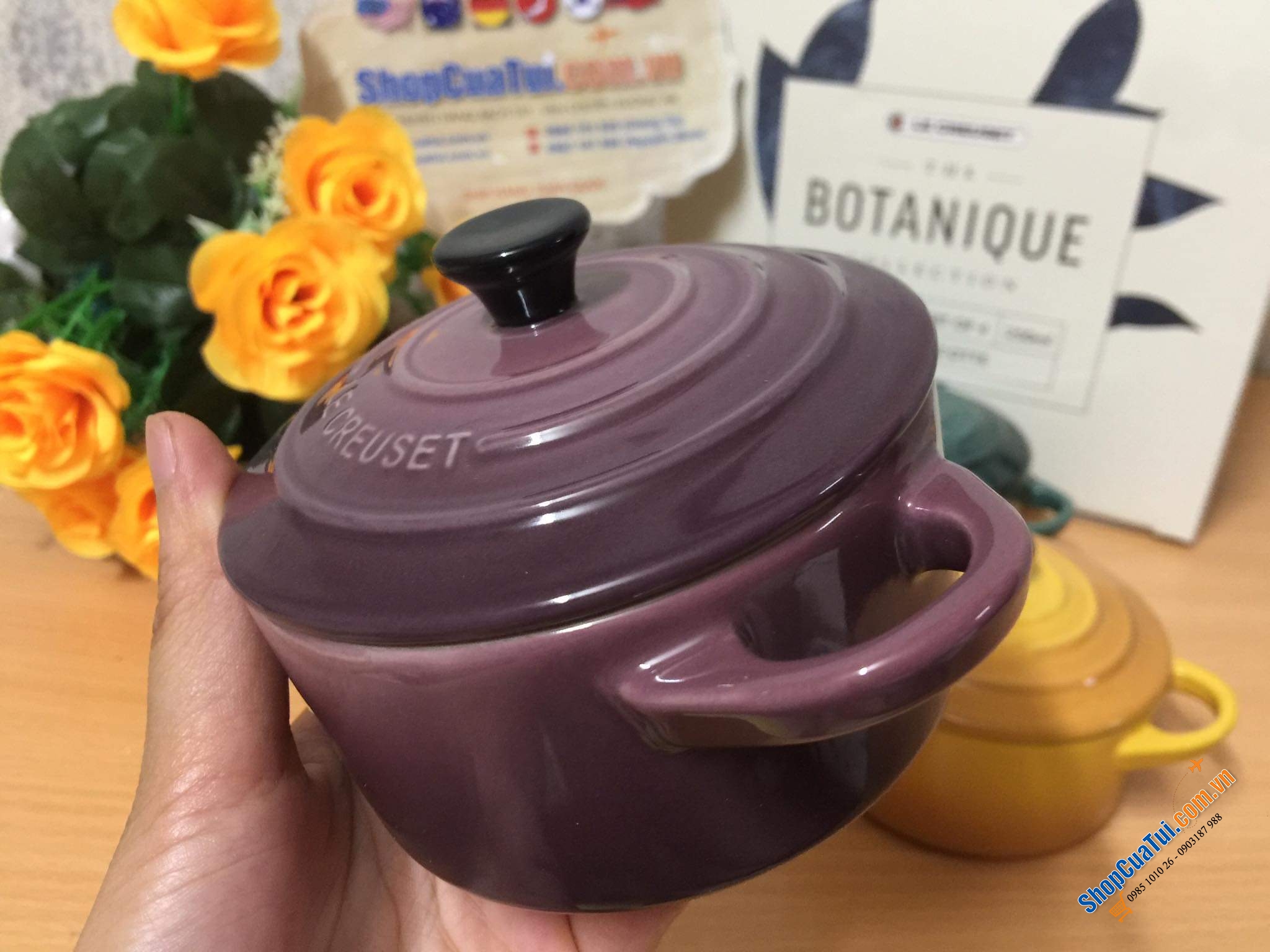 SET 4 NỒI LE CREUSET 10 CM KÈM HỘP BOTANIQUE - MUA AUTH TẠI ĐỨC ĐỦ BILL