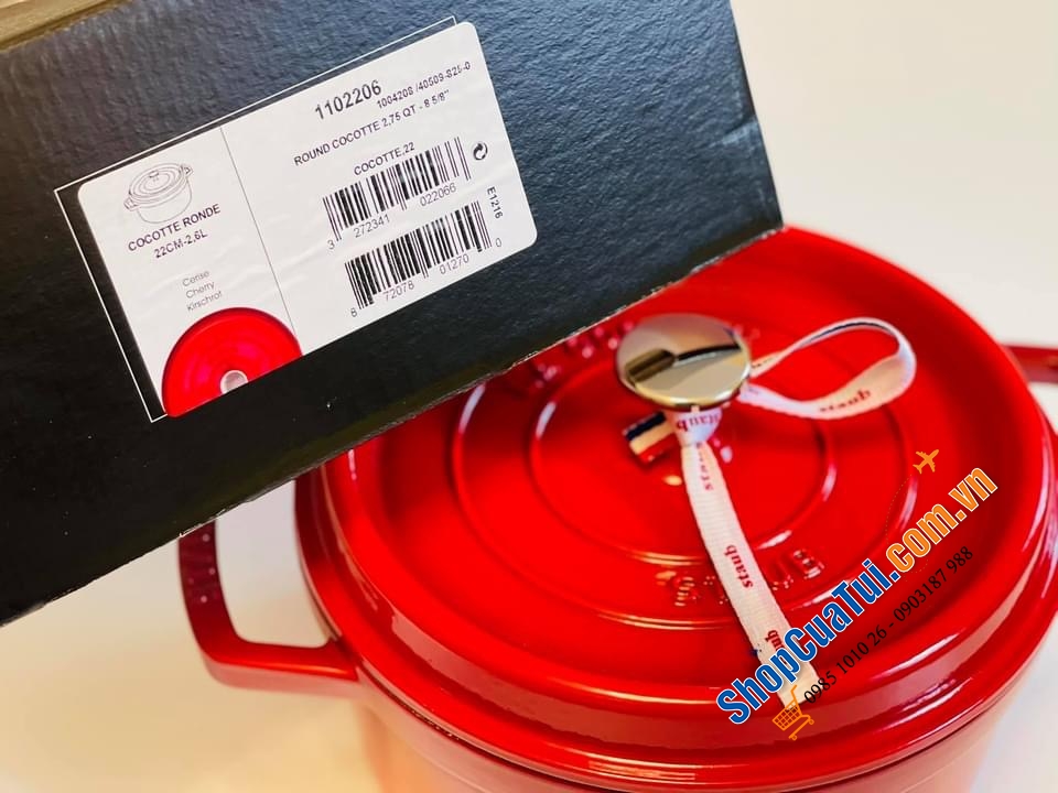 NỒI STAUB 22 CM MÀU ĐỎ TƯƠI CHERRY