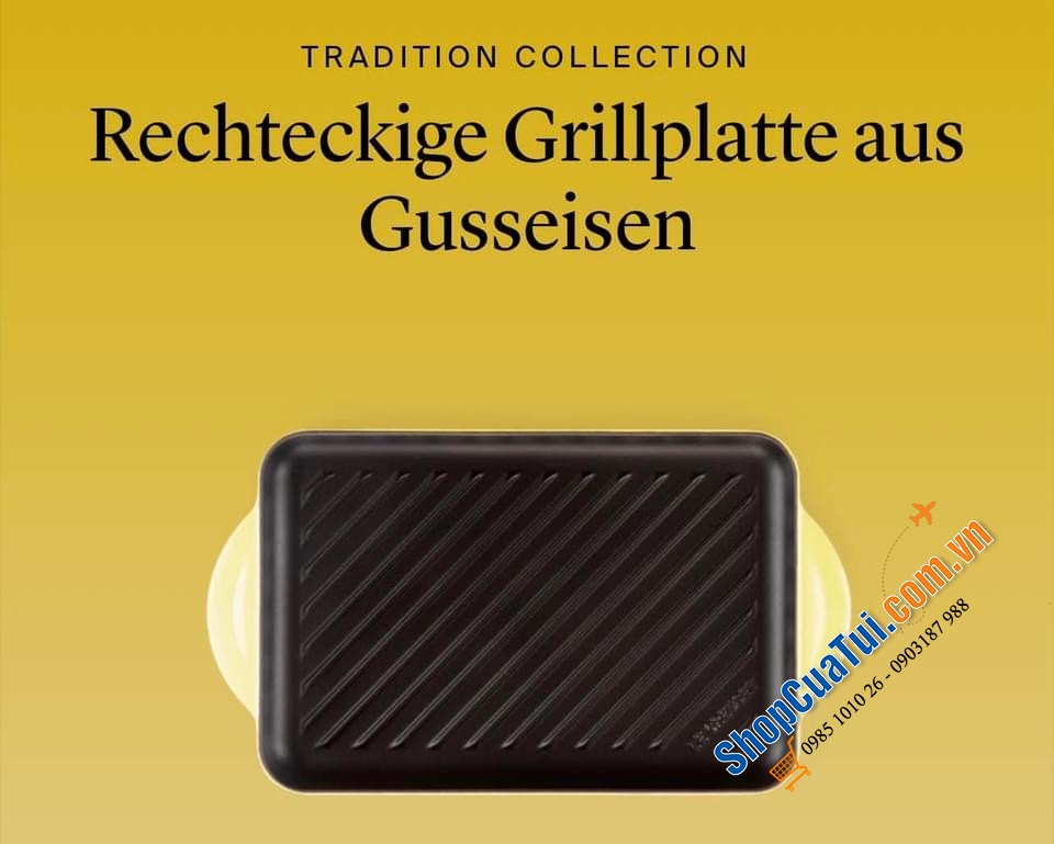 CHẢO - KHAY NƯỚNG LE CREUSET 32x22 cm MÀU VÀNG CHANH