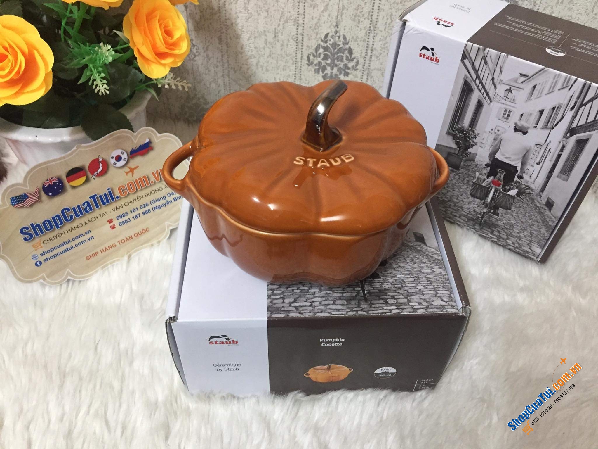Âu sứ Staub bí ngô 750ml (0,7 lít) đường kính 15 cm