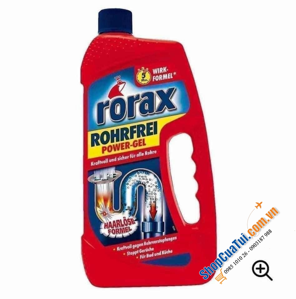 Nước thông tắc cống của Rorax Đức 1 lít