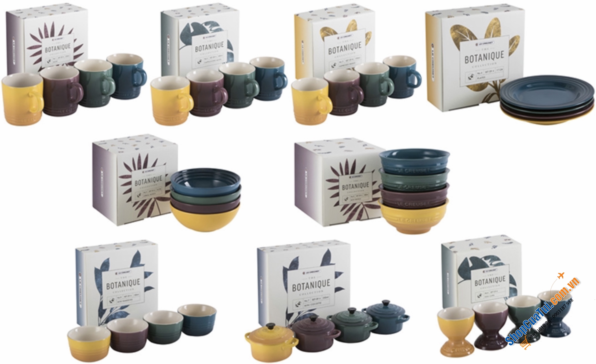SET 4 CỐC ĐỰNG TRỨNG LE CREUSET BOTANIQUE