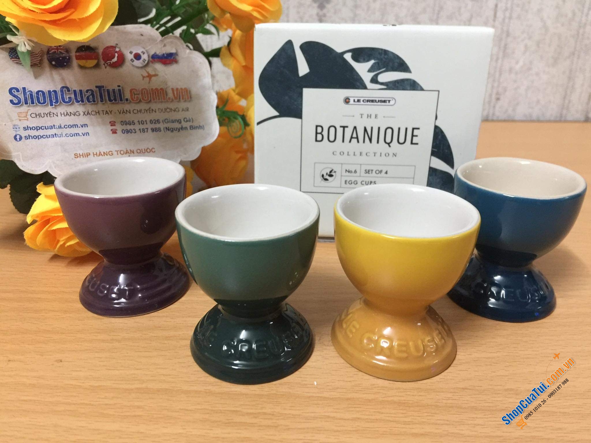 SET 4 CỐC ĐỰNG TRỨNG LE CREUSET BOTANIQUE