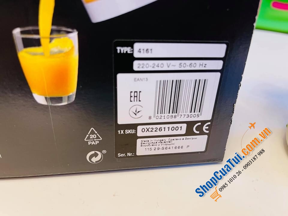 MÁY VẮT CAM BRAUN CJ3000 Tribute Collection màu trắng