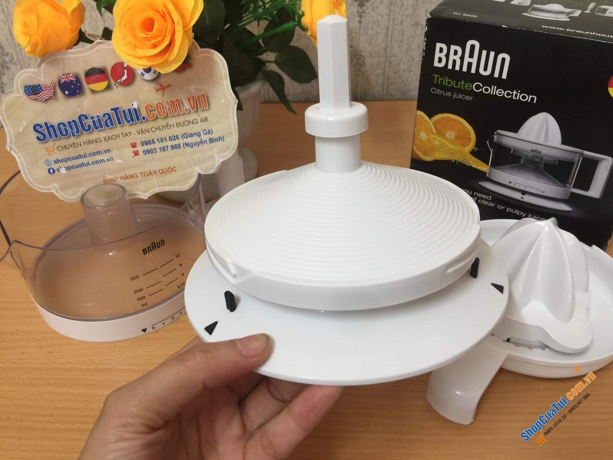 MÁY VẮT CAM BRAUN CJ3000 Tribute Collection màu trắng
