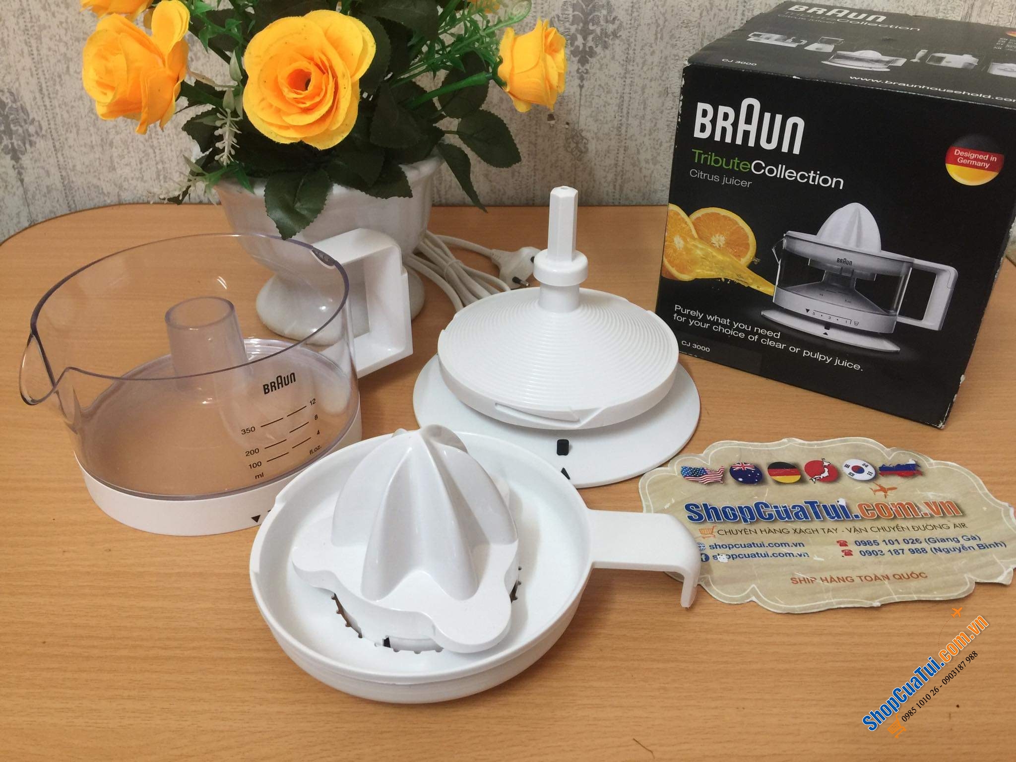MÁY VẮT CAM BRAUN CJ3000 Tribute Collection màu trắng