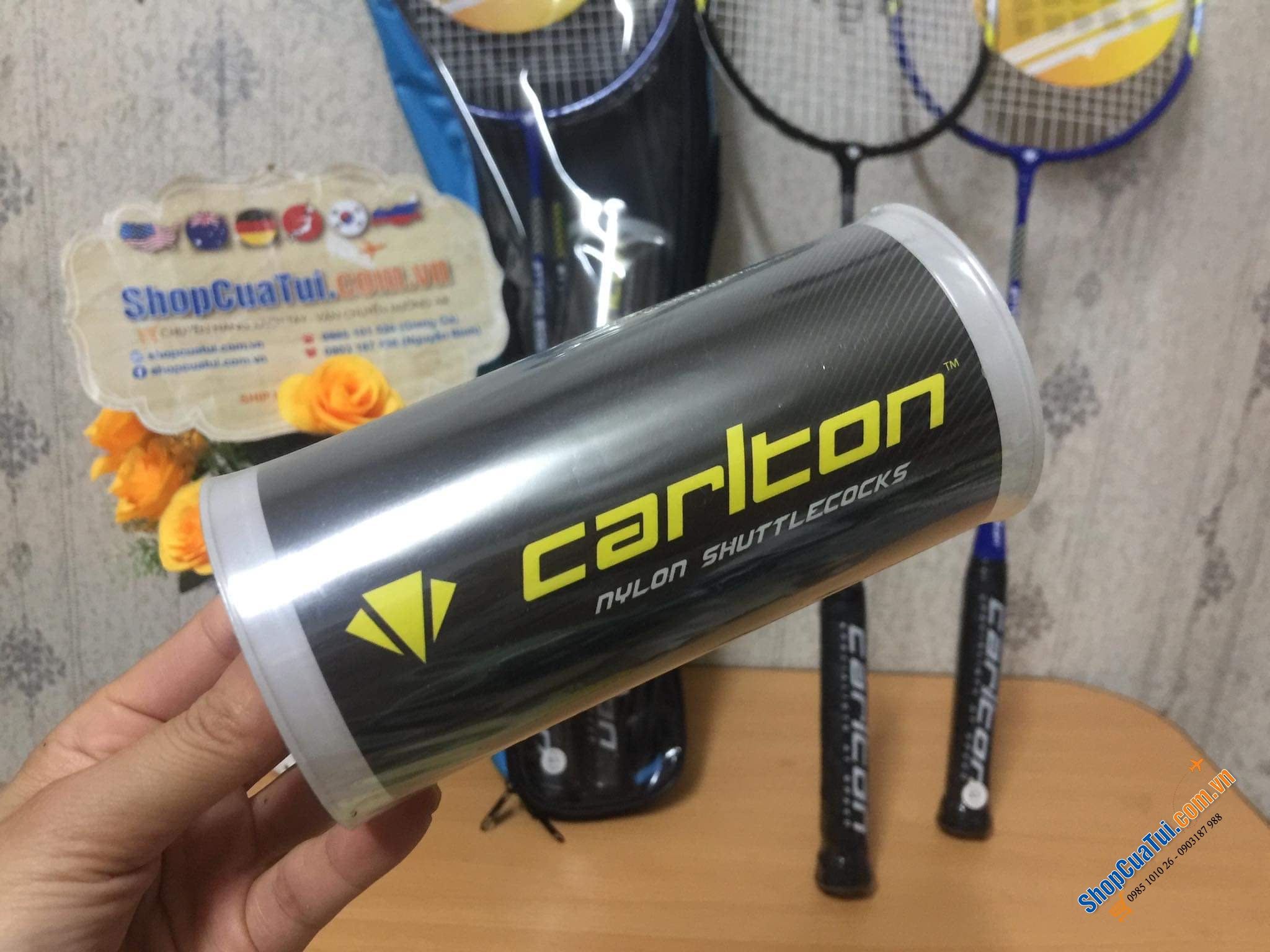 BỘ VỢT CẦU LÔNG CARLTON ATTACK KÈM BAO VÀ 2 QUẢ CẦU