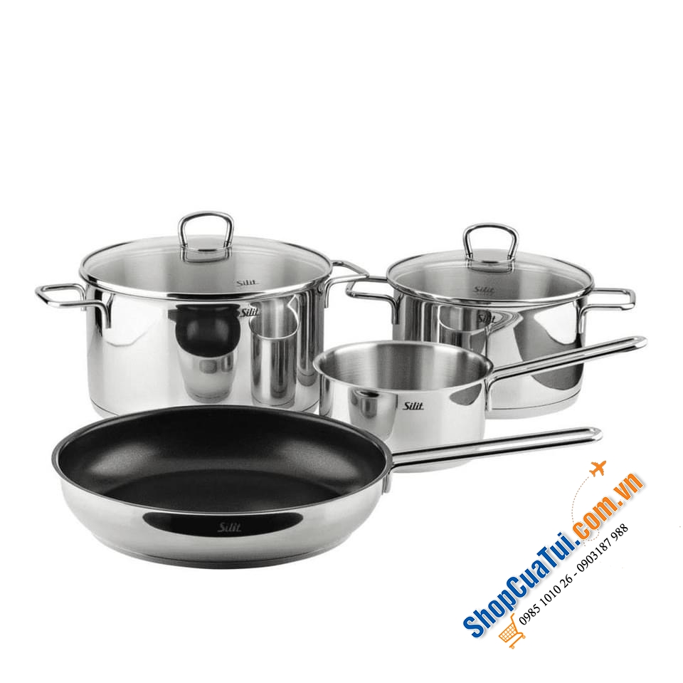 Bộ nồi silit Alicante 4 món kèm chảo.