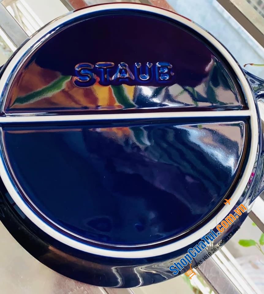 KHAY BÁNH TARTE, KHAY NƯỚNG NÔNG, ĐĨA ĐỰNG STAUB 24 cm MÀU XANH DA TRỜI ĐẬM