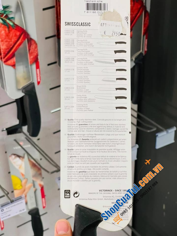 DAO THÁI THỊT VICTORINOX (hình miếng thịt bò).