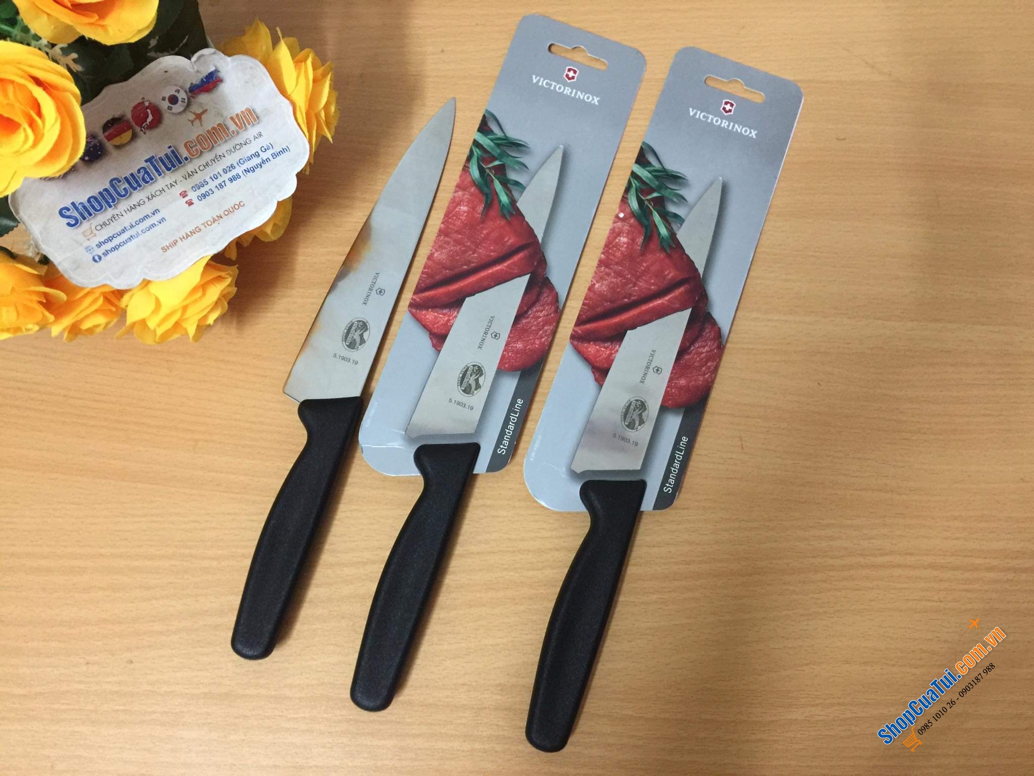 DAO THÁI THỊT VICTORINOX (hình miếng thịt bò).