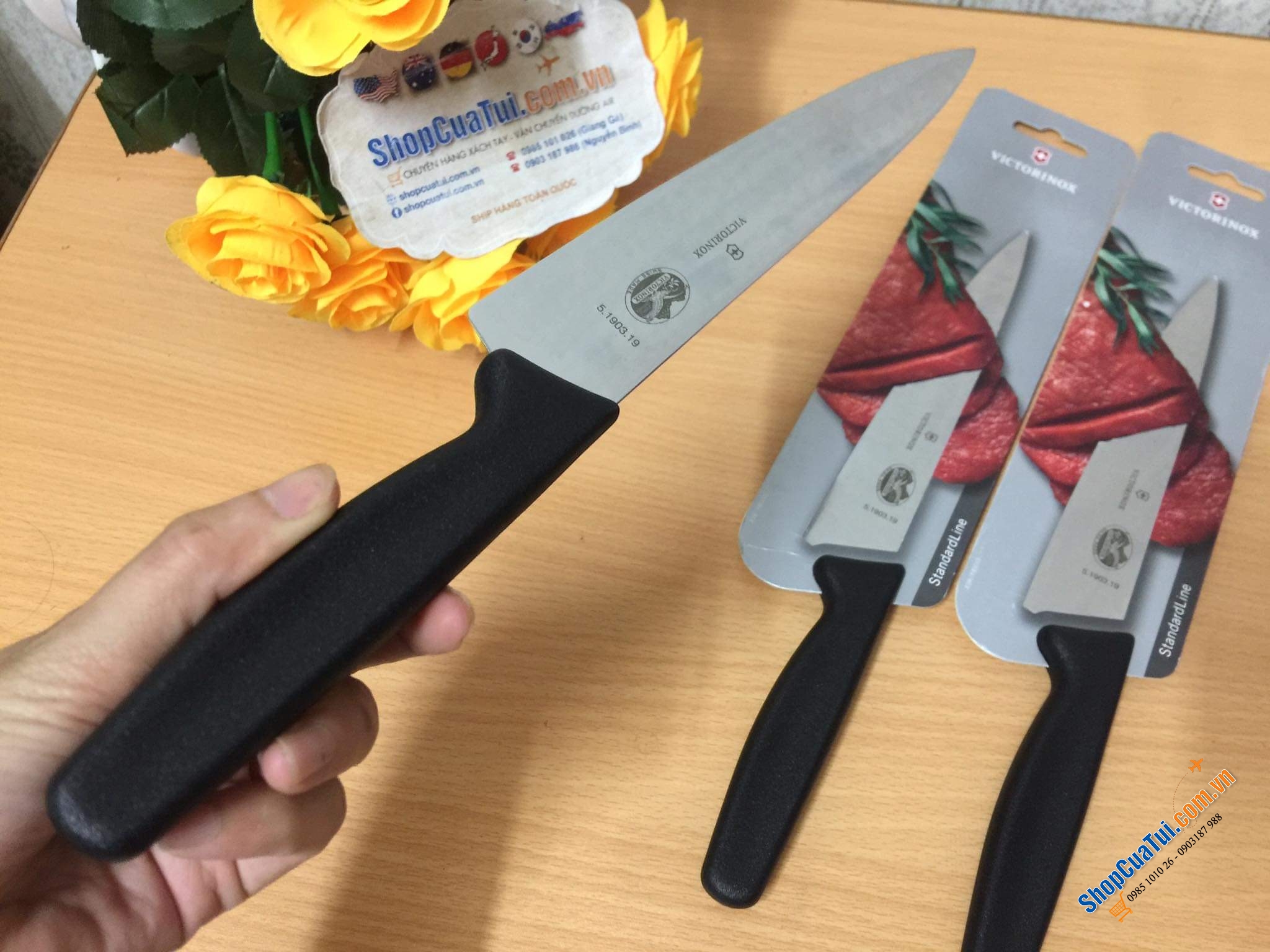 DAO THÁI THỊT VICTORINOX (hình miếng thịt bò).