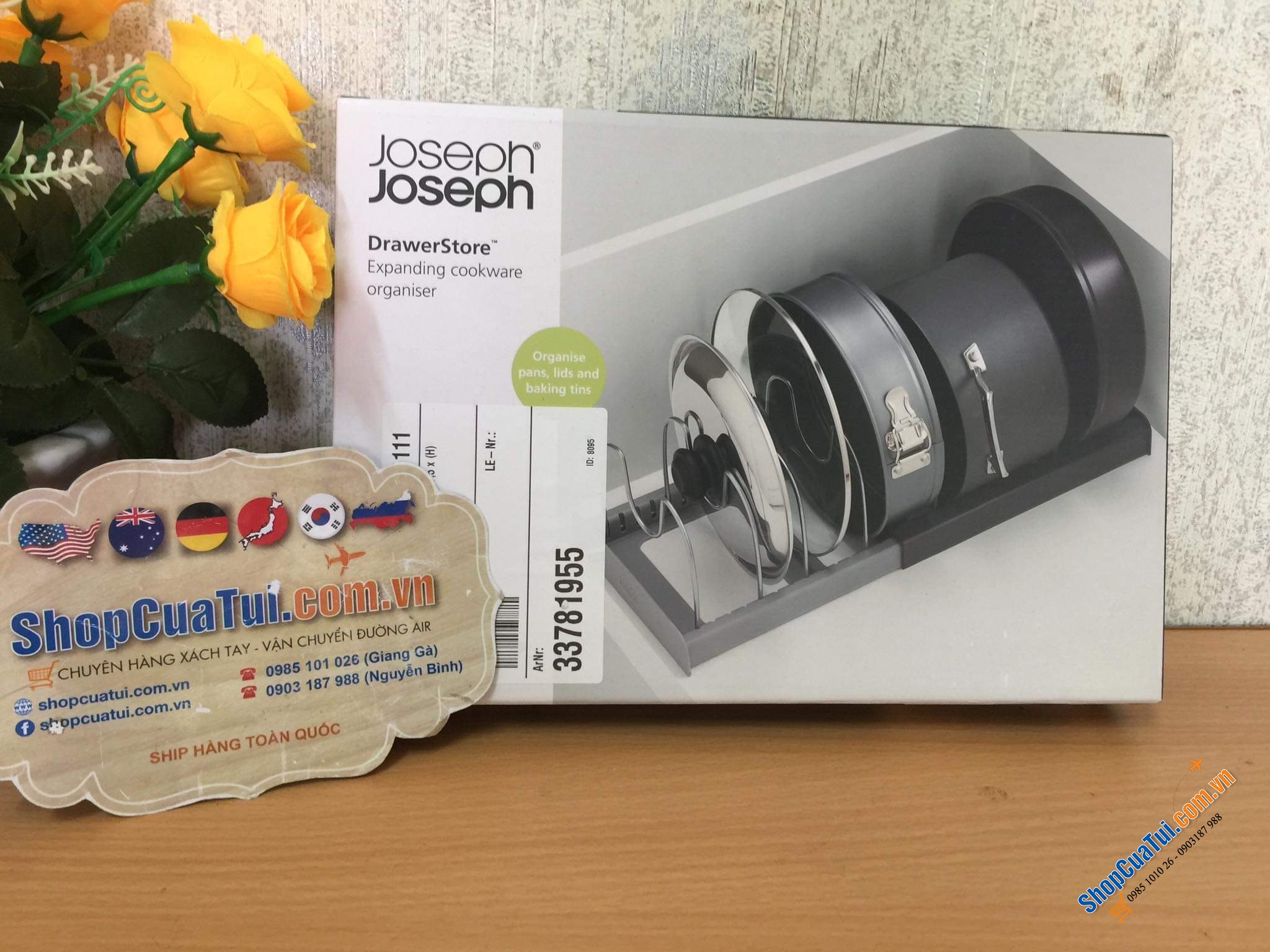 GIÁ ĐỂ KHUÔN BÁNH, THỚT, VUNG NỒI JOSEPH JOSEPH.