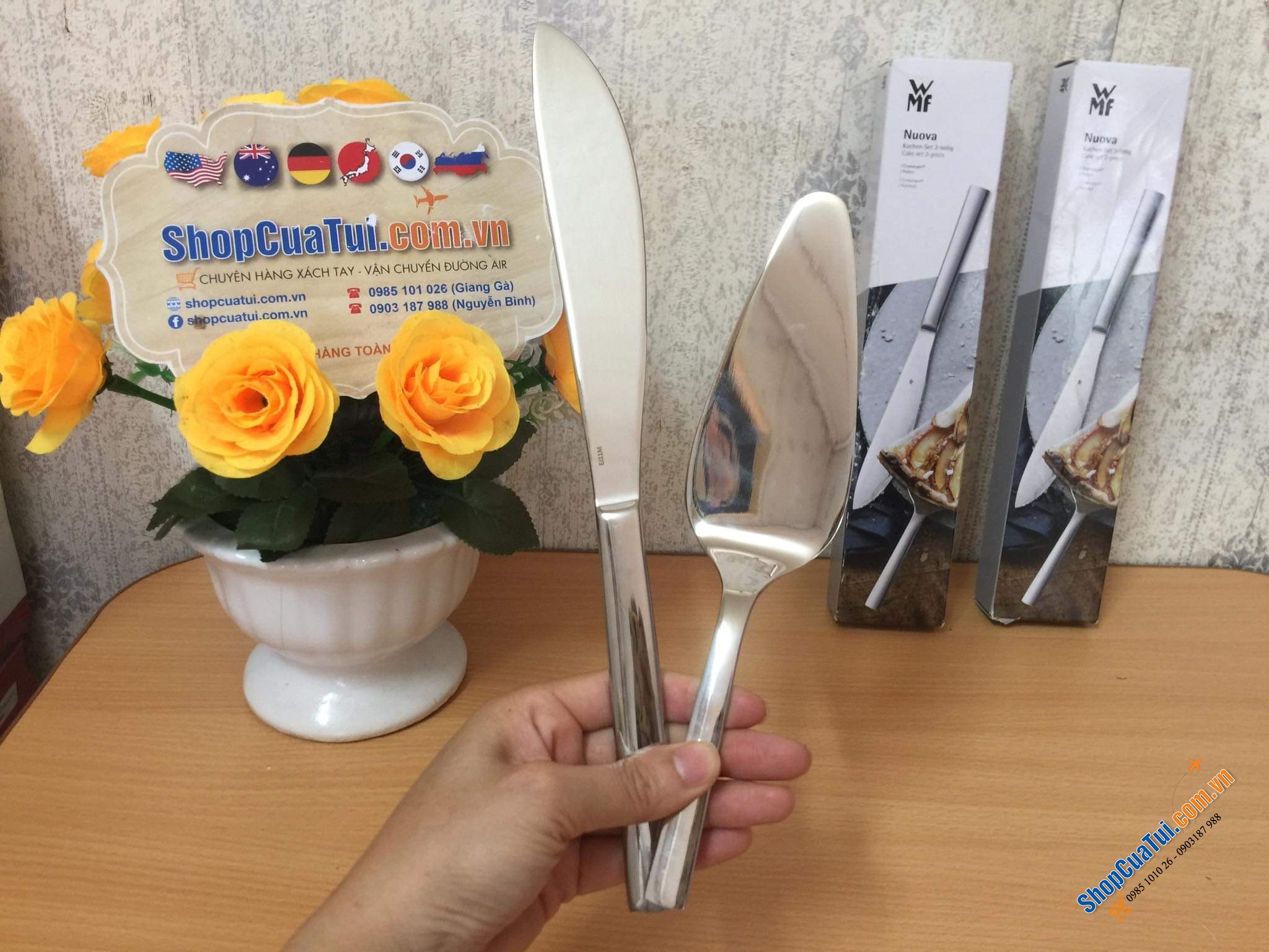 SET DAO VÀ XẺNG CẮT BÁNH CAO CẤP WMF.