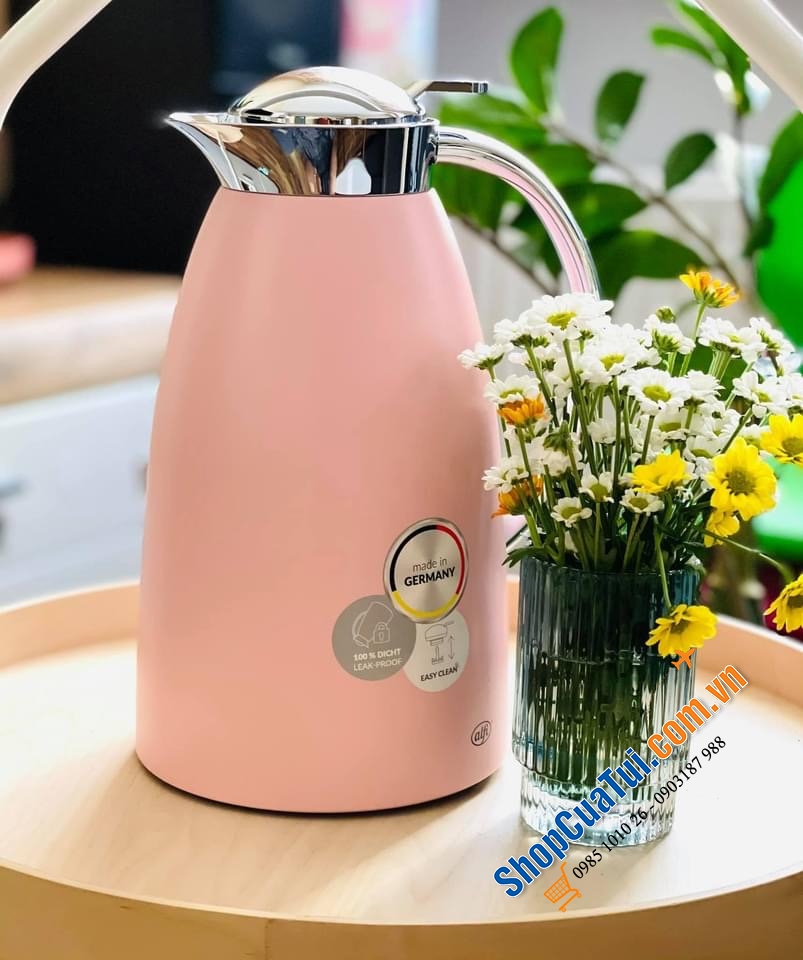 BÌNH GIỮ NHIỆT ALFI GUSTO 1L MÀU HỒNG PASTEL - Made in Germany