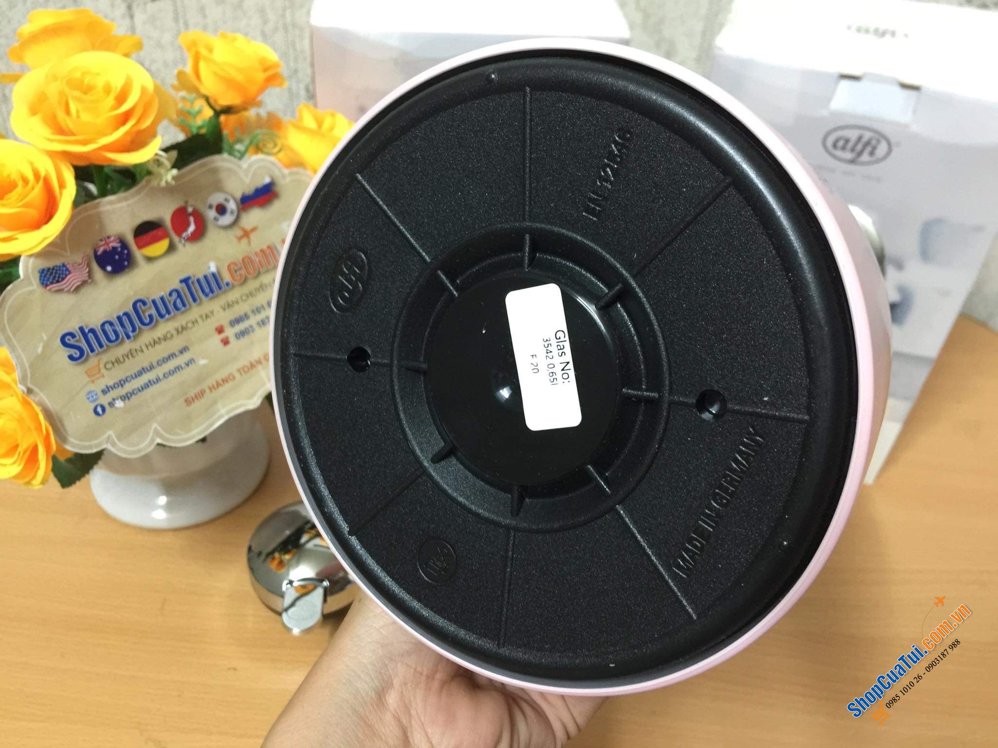 BÌNH GIỮ NHIỆT ALFI GUSTO 1L MÀU HỒNG PASTEL - Made in Germany