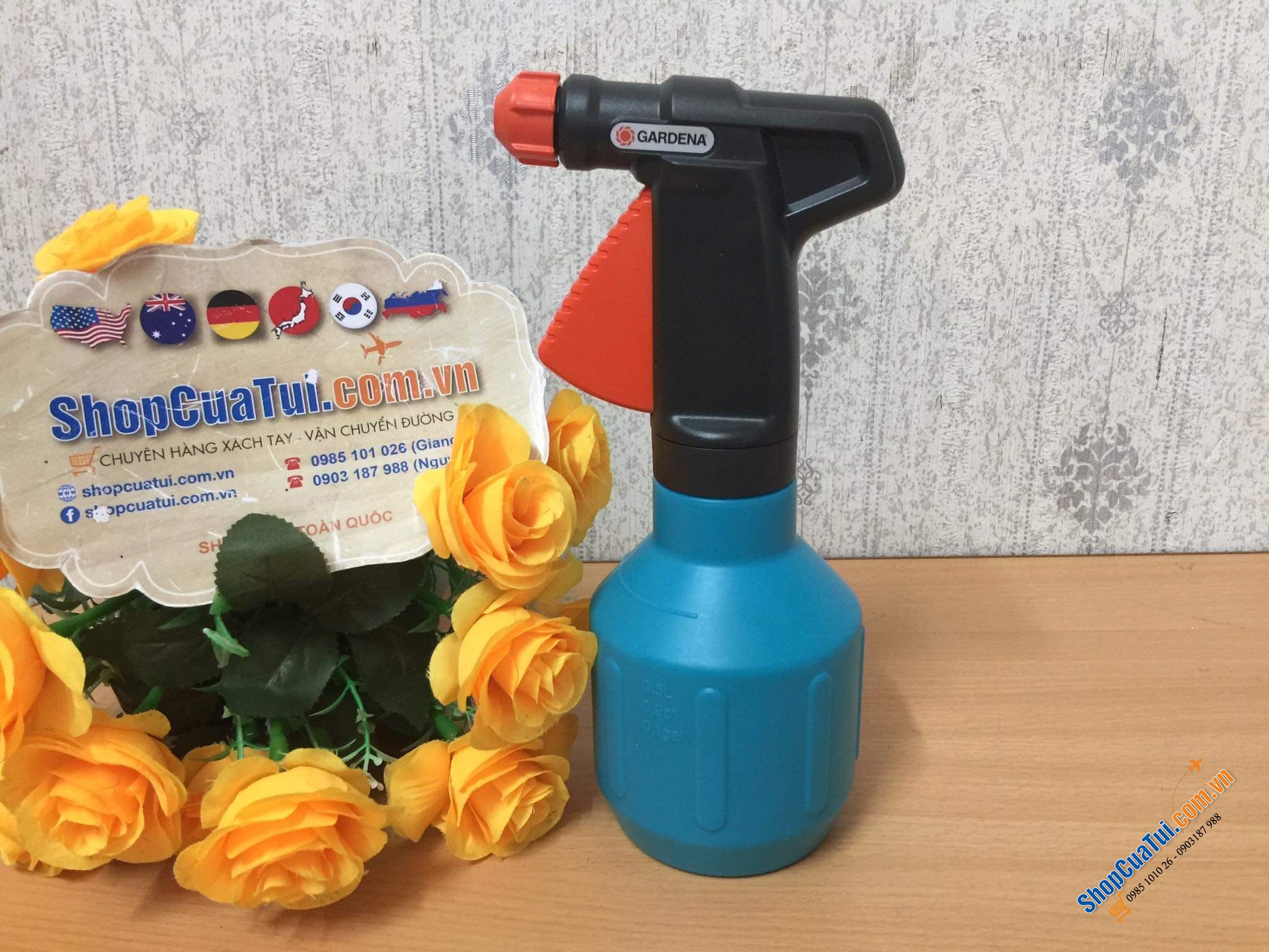 Bình tưới cây nén khí  Gardena 0,5L - các tín đồ yêu cây không thể thiếu dụng cụ này!