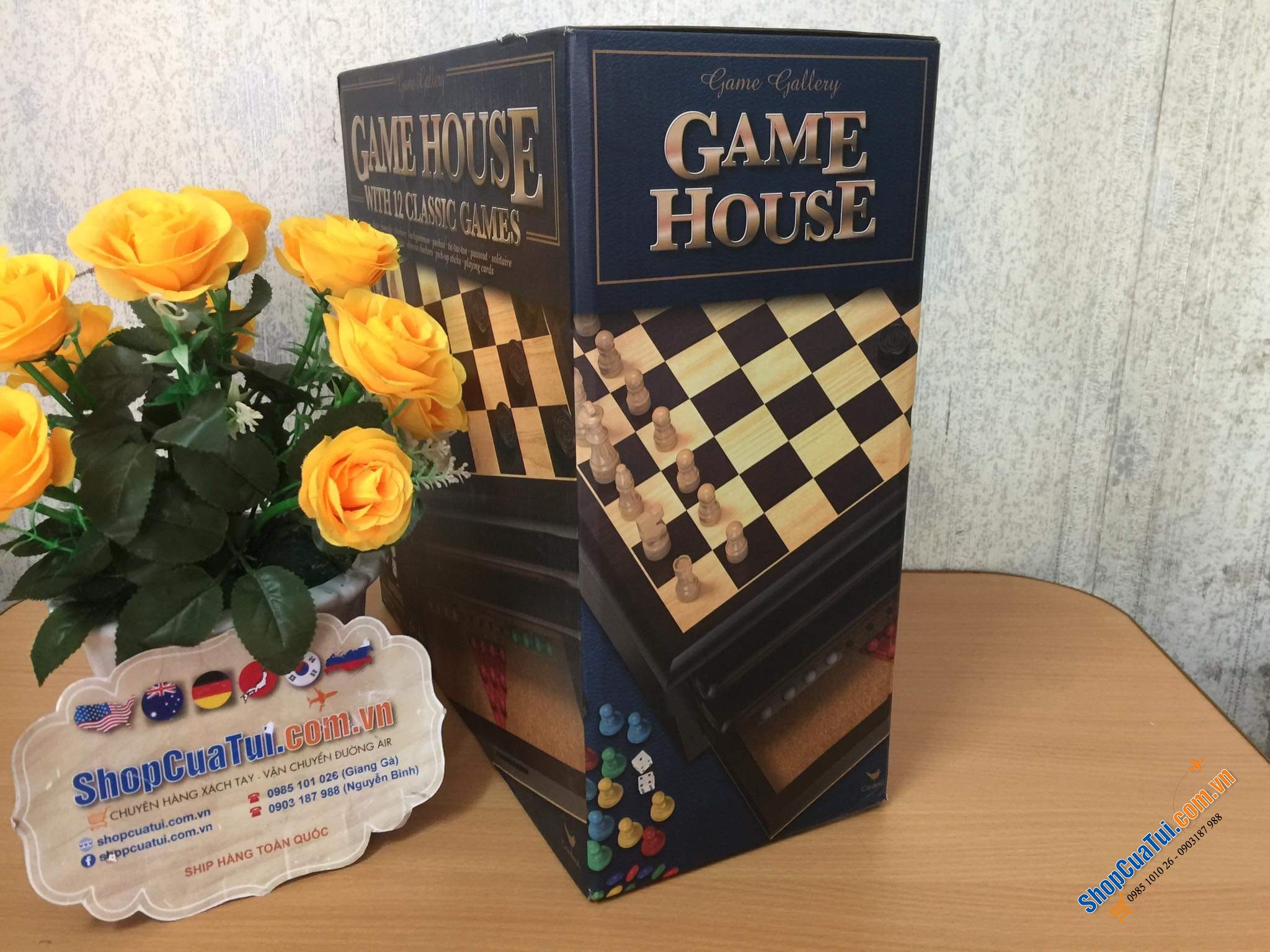 Bộ trò chơi tích hợp Game house 12in1 - Bộ cờ GAME HOUSE  12 trò chơi