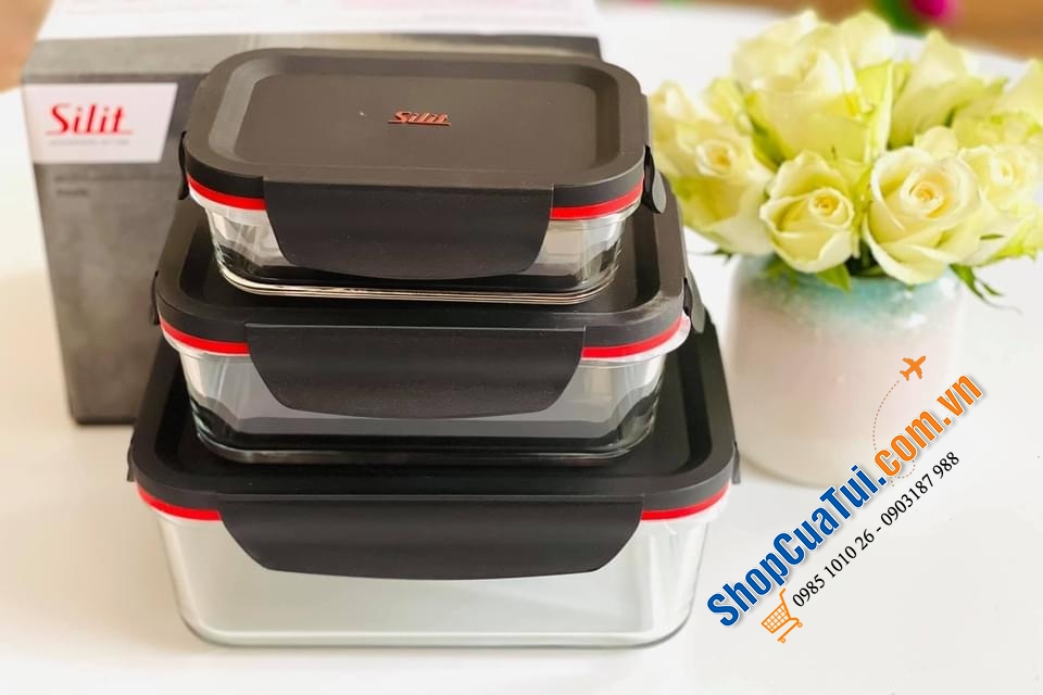 SET 3 HỘP ĐỰNG THỨC ĂN SILIT STORIO.