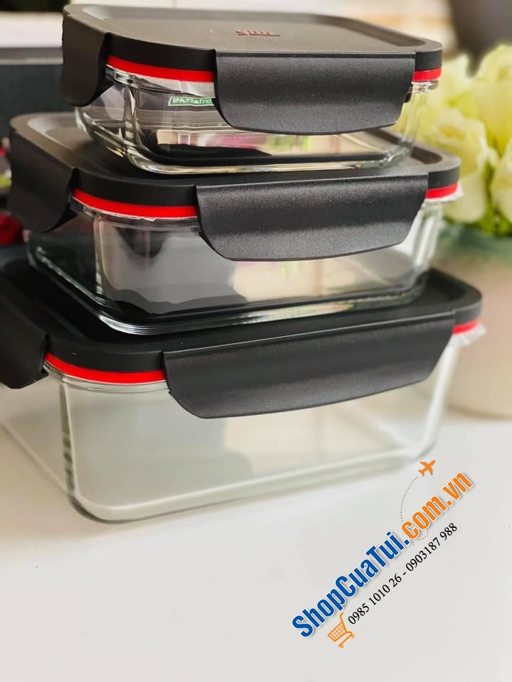 SET 3 HỘP ĐỰNG THỨC ĂN SILIT STORIO.